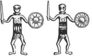 Figures on the Gallehus horn.